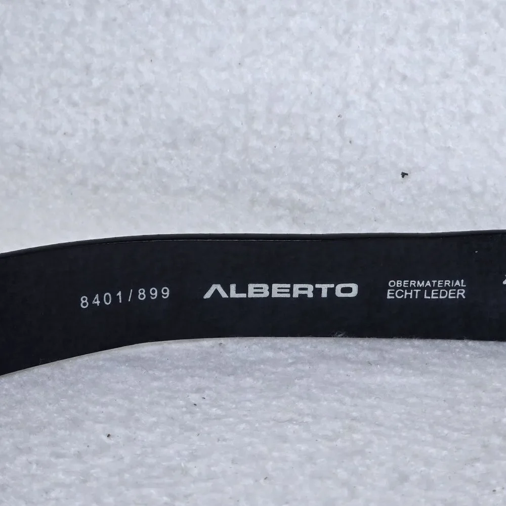 Alberto Navy Blue Leather Belt 45